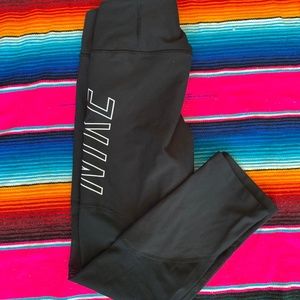 Nike black leggings with mesh detail